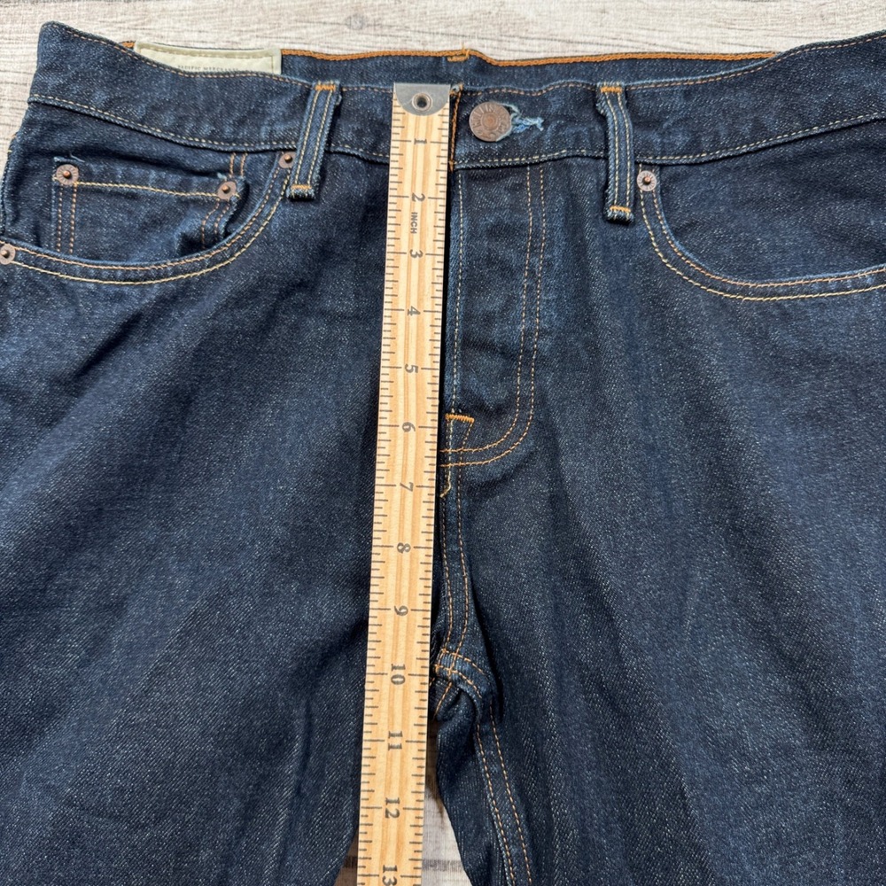 Y2K Hollister Jeans Men's 32x30 Blue Denim Dark Wash Button Fly Straight Cotton - Picture 7 of 9